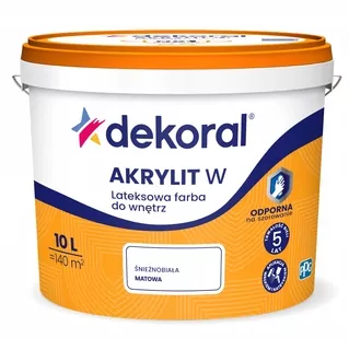 Dekoral latexová farba na steny 10 l, snehovo biela matná